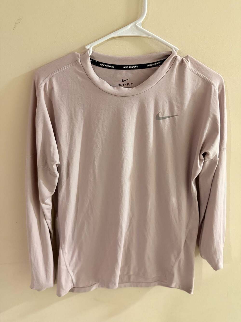 Nike Women's Dri-FIT Swift UV Crew-Neck Long-Sleeve Running Top - Mauve